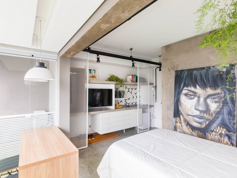 Um Apartamento com Decoração Contemporânea e Detalhes Dinâmicos 