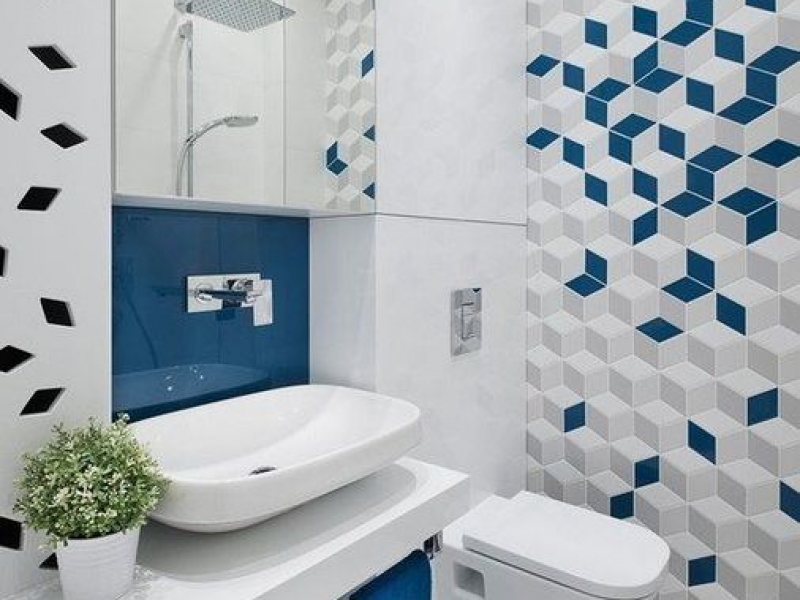 Decoração Geométrica Moderna Para Banheiros